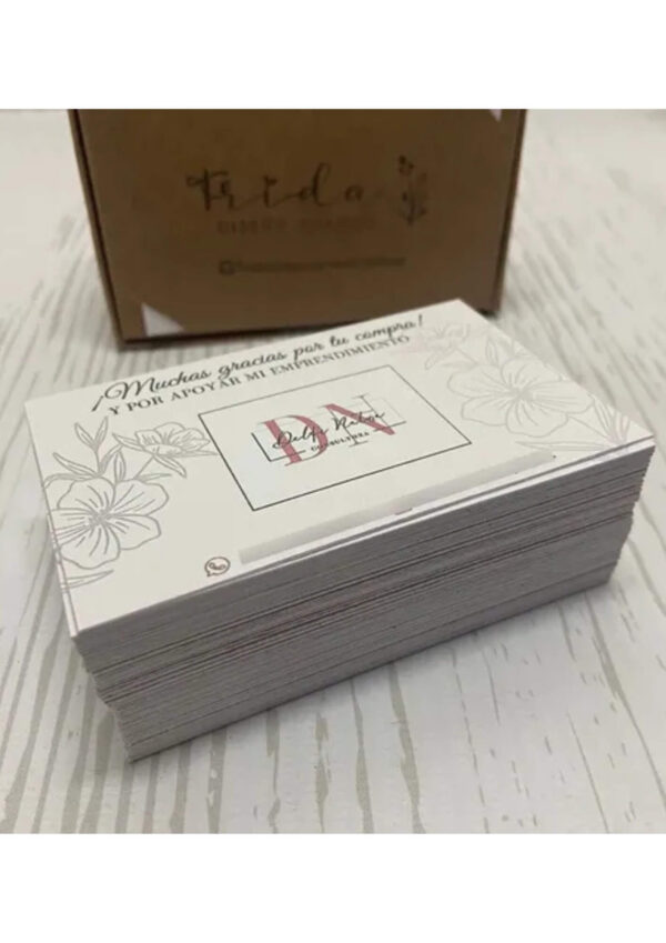 tarjetas de opalina blanca