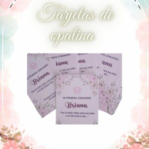 Tarjeta opalina c/u